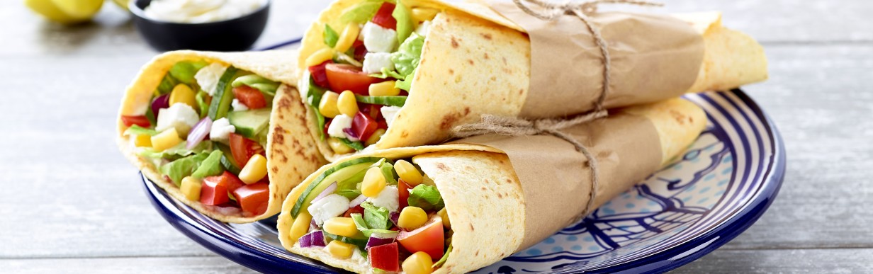 Veggie-Burrito mit Ziegenkäse