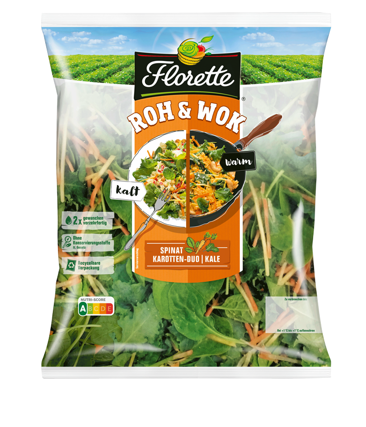 Spinat Kale Karotten Salat