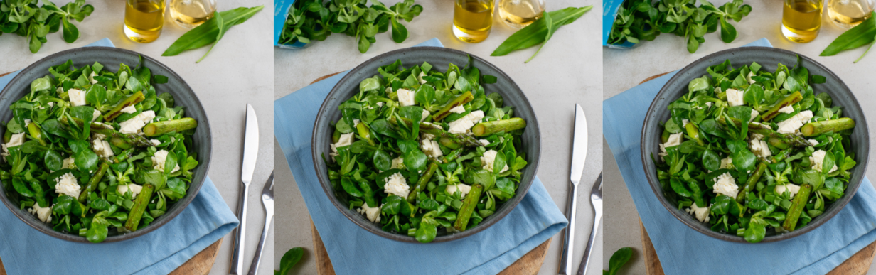 Spargel-Bärlauch-Salat mit Florette Feldsalat